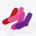 Custom Candy Color Fleece Herbst- und Wintersocken